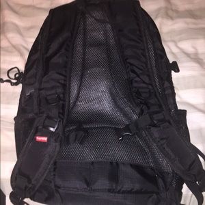 Ss 17 black and alittle white supreme backpack